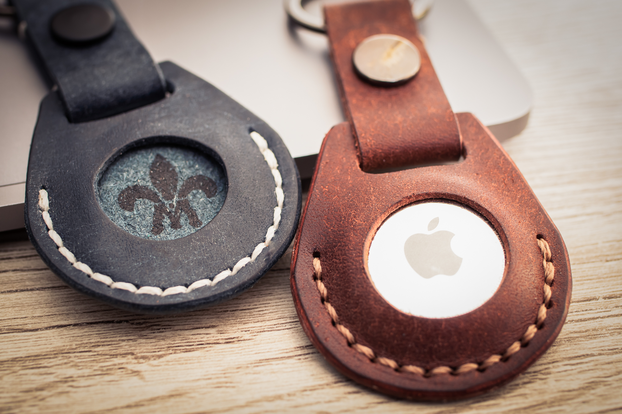 Pour Apple Airtags étui porte clés en cuir protection pour Airtag