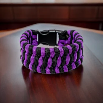Bracelet de survie Trilobite noir/violet