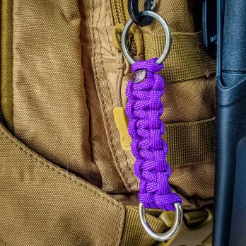 Porte-clé de survie en paracorde Cobra ultra-violet