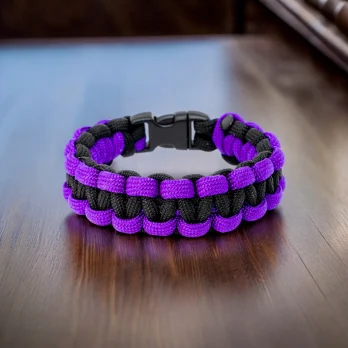 Bracelet de survie Cobra noir/violet